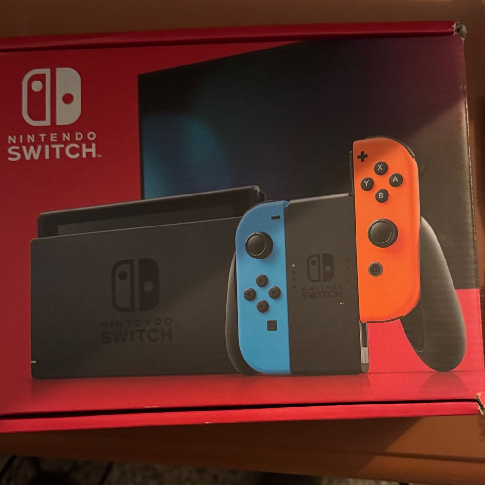 Nintendo Switch Console with Blue and Red Joy-Con